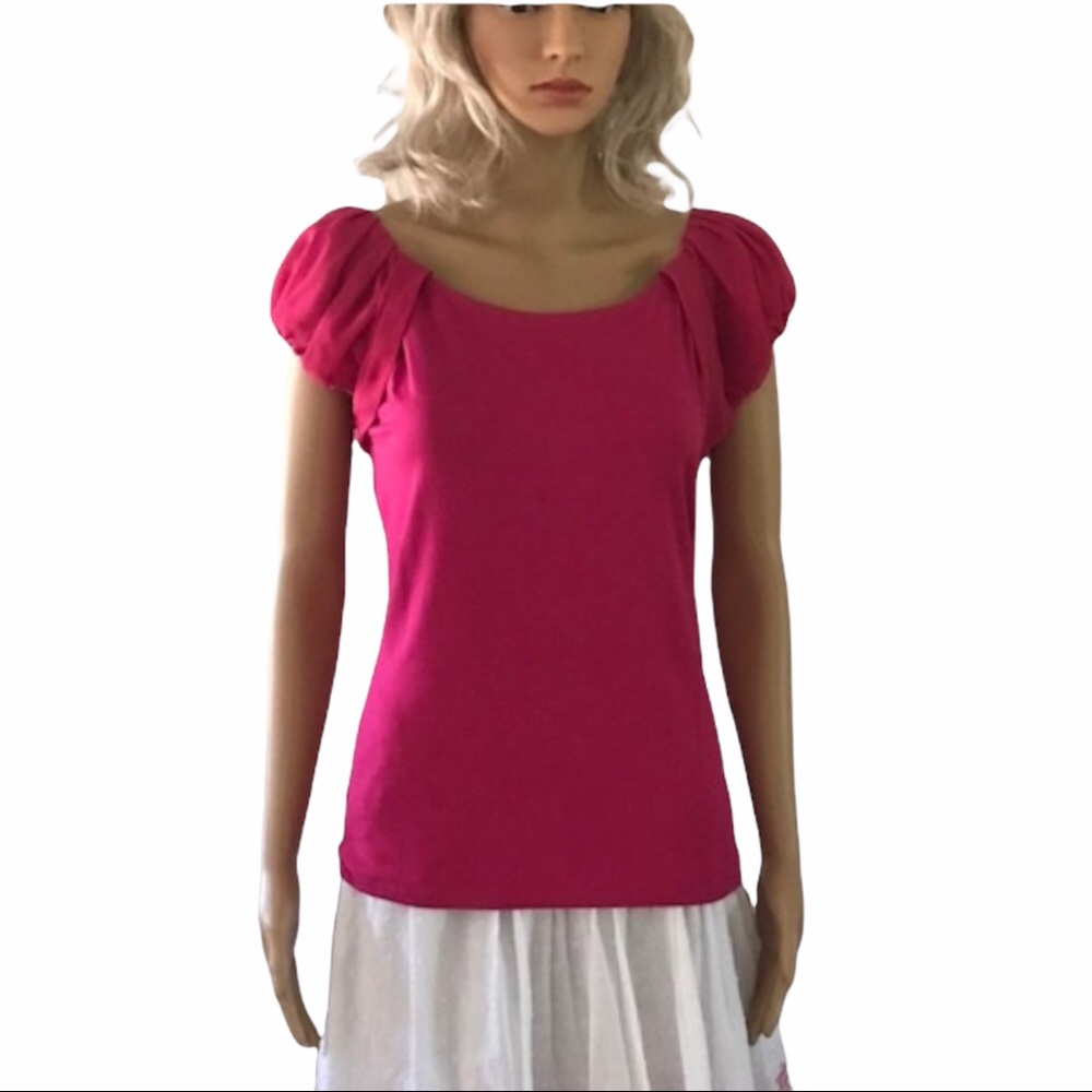 Anne Klein rose pink knit top
